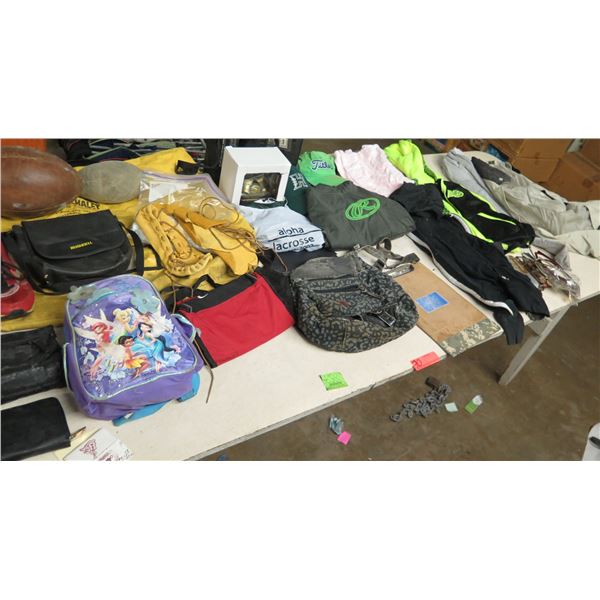 Multiple Jackets, Hoodies, Shoes, Bags, Glasses, Water Bottles & Caps, etc
