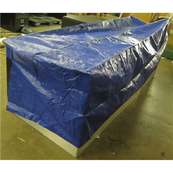 Qty 6 Blue Tarps 96 x28 x30  (Tarps only)