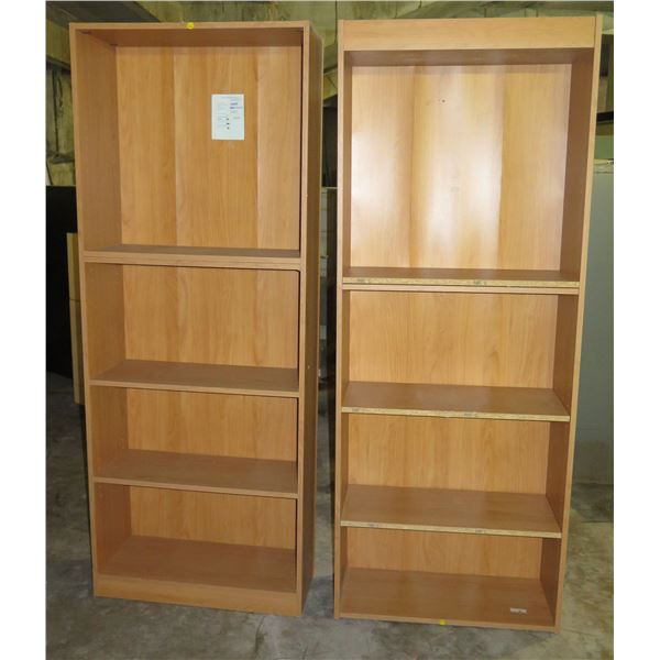 Qty 2 Tall 4-Tier Shelving Units 28"x12"x72"H