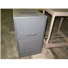 Image 2 : Metal 2-Drawer Filing Cabinet & Rolling Metal Table w/ Side Leaf 17"x17"