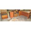 Image 1 : Wooden 4-Piece Office Set: Desk, 2-Drawer Filing Cabinet, Printer Stand & Shelving Unit