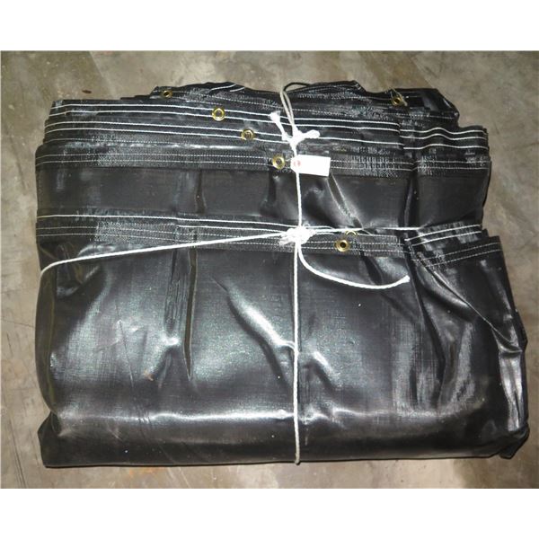 Black Tarp w/ Grommets 72"x300"