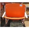 Image 1 : Single Aloha Stadium Seat w/ Back & 2 Armrests, Orange, Seat 11, 23"x23"