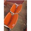 Image 2 : Pair Aloha Stadium Seats w/ Backs & 3 Armrests, Orange, Seats 10 & 11, 45"x13"x28"H