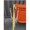 Image 8 : Pair Aloha Stadium Seats w/ Backs & 3 Armrests, Orange, Seats 1 & 2, 45"x13"x28"H