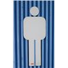 Image 2 : Qty 3 Men's Washroom Signs: In, Out & Silhouette