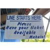 Image 1 : Line Starts Here Sign, Please Have Your Ticket Available. Mahalo!  18"x12"