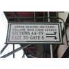 Image 1 : Upper Seating Sections  Sign w/ Color Loge Levels, Sections AA-VV, Exit To Gate 8, 40"x22"