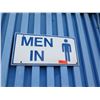 Image 3 : Qty 3 Men's Washroom Signs: In, Out & Silhouette
