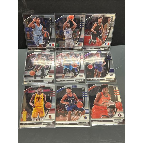 LOT OF 9 NBA BASKETBALL ROOKIE CARDS