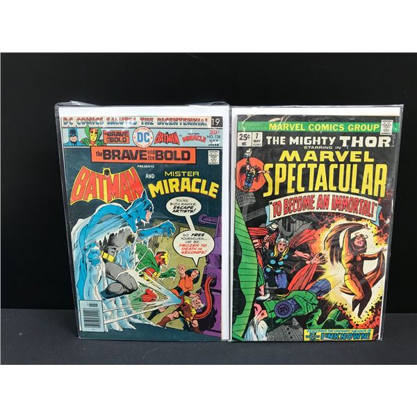 THE BRAVE AND THE BOLD #130  AND THE MIGHTY THOR MARVEL SPECTACULAR #7 (MARVEL AND  DC COMICS)