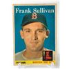 Image 1 : 1958 TOPPS BASEBALL FRANK SULLIVAN