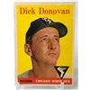 Image 1 : 1958 TOPPS  BASEBALL DICK DONOVAN