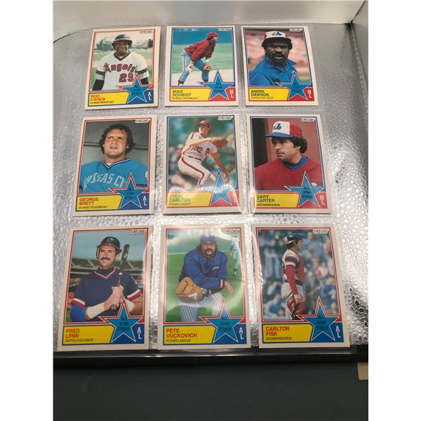 1983 OPC BASEBALL ALL STAR/HALL OF FAME LOT