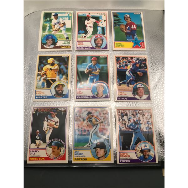 1983 OPC BASEBALL HALL OF FAME/ALL STAR LOT