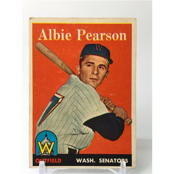 1958 TOPPS BASEBALL ALBIE PEARSON