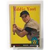 Image 1 : 1958 TOPPS BASEBALL EDDIE YOST