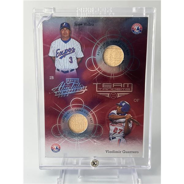 GAME USED BAT CARD GUERRERO/VIDRO