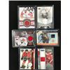 Image 1 : LOT OF 6 GAME WORN JERSEY/ROOKIE HOCKEY CARDS