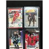 Image 1 : 4 NHL HALL OF FAMERS AUTOGRAPHED CARDS