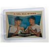 Image 1 : 1960 TOPPS NO.160 RIVAL ALL STARS MICKEY MANTLE/ KEN BOYER