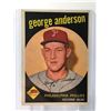 Image 1 : 1959 TOPPS GEORGE SPARKY ANDERSON NO.338 ROOKIE CARD