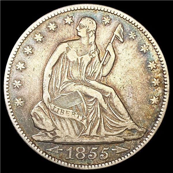 1855-O Arrows Seated Liberty Half Dollar LIGHT CIRC