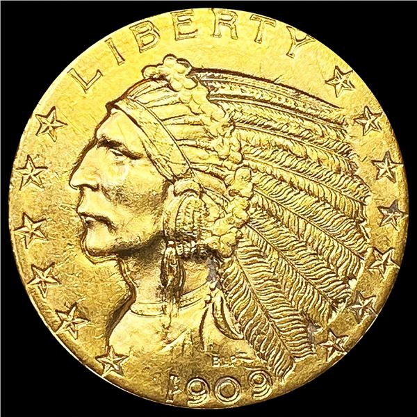 1909-D $5 Gold Half Eagle UNCIRCULATED