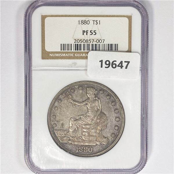 1880 Silver Trade Dollar NGC PF55