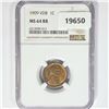 Image 1 : 1909 VDB Wheat Cent NGC MS64 RB