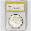 1880-CC Morgan Silver Dollar PGA MS63+