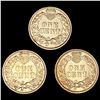 Image 2 : RED (3) Indian Head Cents (1881, 1884, 1906) UNC