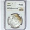 Image 1 : 1884-CC Morgan Silver Dollar NGC MS62