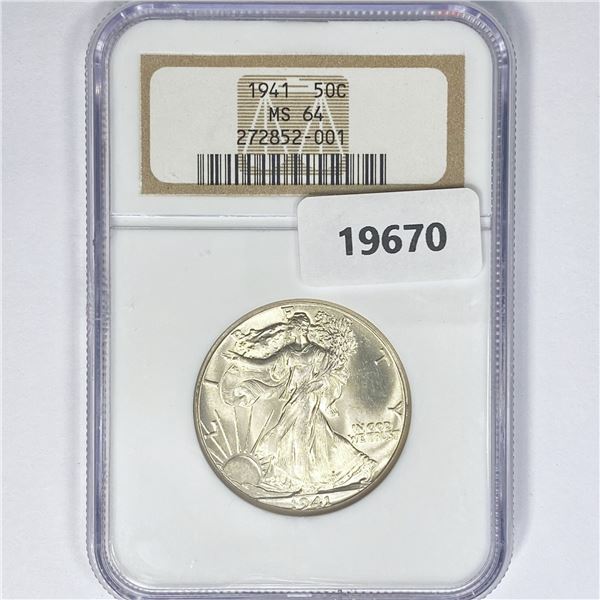 1941 Walking Liberty Half Dollar NGC MS64