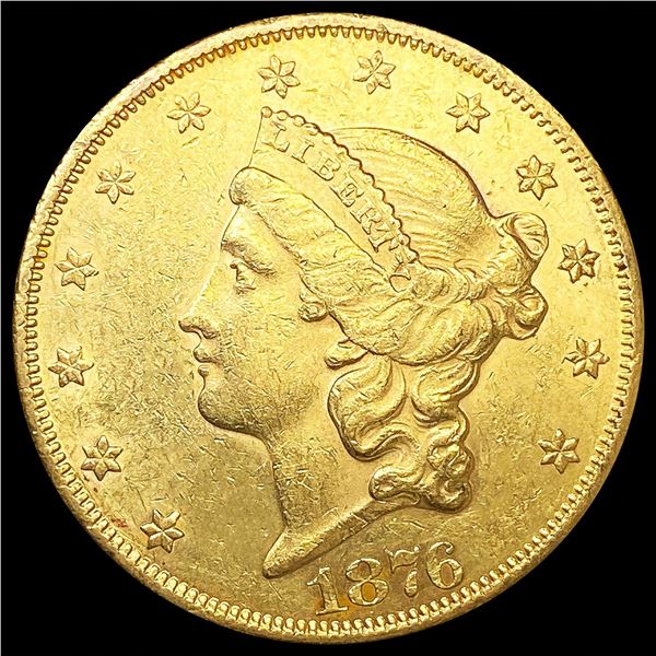 1876 $20 Gold Double Eagle UNCIRCULATED