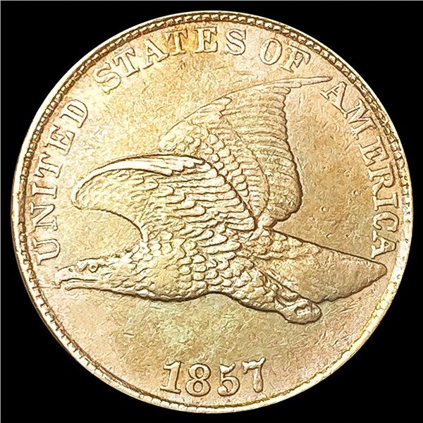 1857 Flying Eagle Cent NEARLY UNCIRCULATED