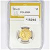 1914-D $5 Gold Half Eagle PGA MS64
