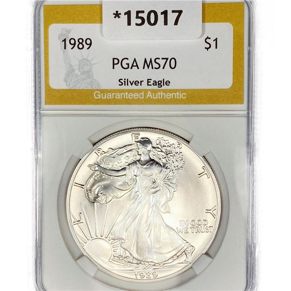 1989 American Silver Eagle PGA MS70