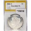 Image 1 : 1880-O Morgan Silver Dollar PGA MS62 PL