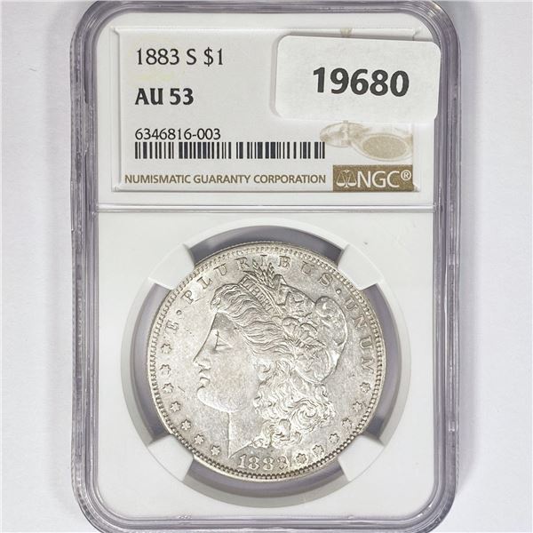 1883-S Morgan Silver Dollar NGC AU53