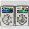 Image 2 : 2023 Set (2) 1oz G.Britain S2Â£ NGC GEM UNC Q.