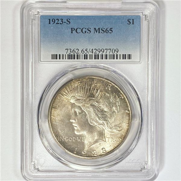 1923 Silver Peace Dollar PCGS MS65