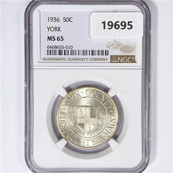 1936 York Half Dollar NGC MS65