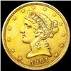 1901-S $5 Gold Half Eagle UNCIRCULATED