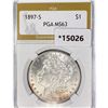 1897-S Morgan Silver Dollar PGA MS63