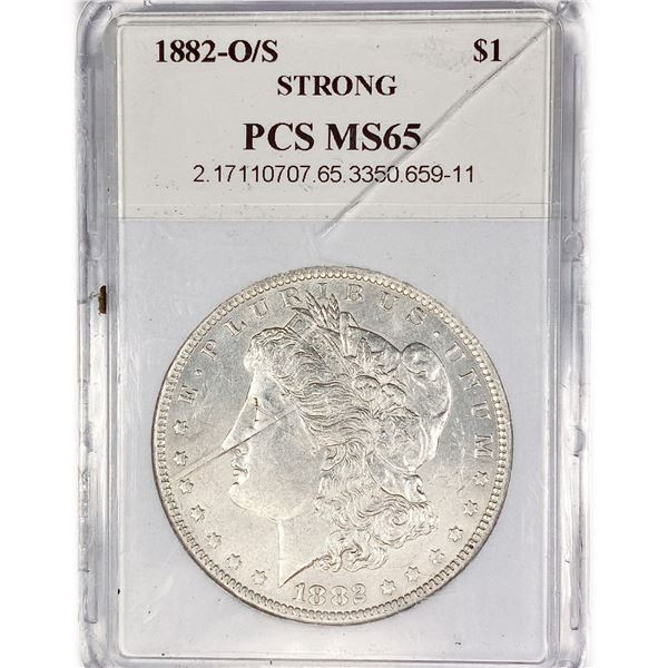 1882-O/S Morgan Silver Dollar PCS MS65