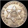Image 1 : 1853 Silver Three Cent NEARLY UNCIRCULATED
