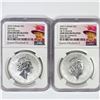 Image 1 : 2023 (2) 1oz G.B. S2Â£ NGC GEM UNC Q. Elizabeth