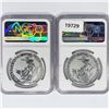Image 2 : 2023 (2) 1oz G.B. S2Â£ NGC GEM UNC Q. Elizabeth