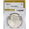 1879-S Morgan Silver Dollar PGA MS63+